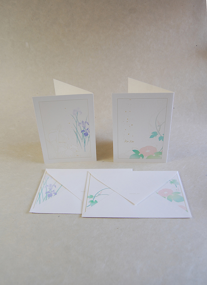 【終了】手づくり封筒（ポチ袋）、はがきと墨流し染め展